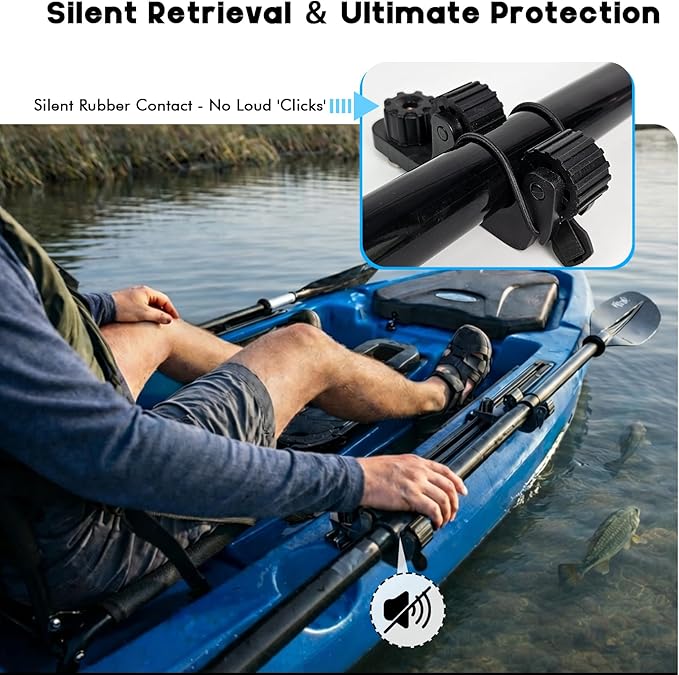 Fishing Kayak Cart - حامل مجداف الكاياك يثبت على المسار،