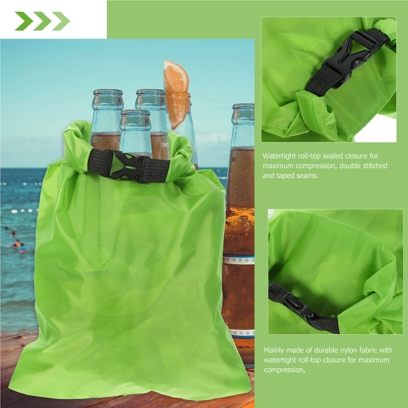 3 قطع من الأكياس الجافة المقاو - مراجعة Fishing Kayak Storage Bag وسعره