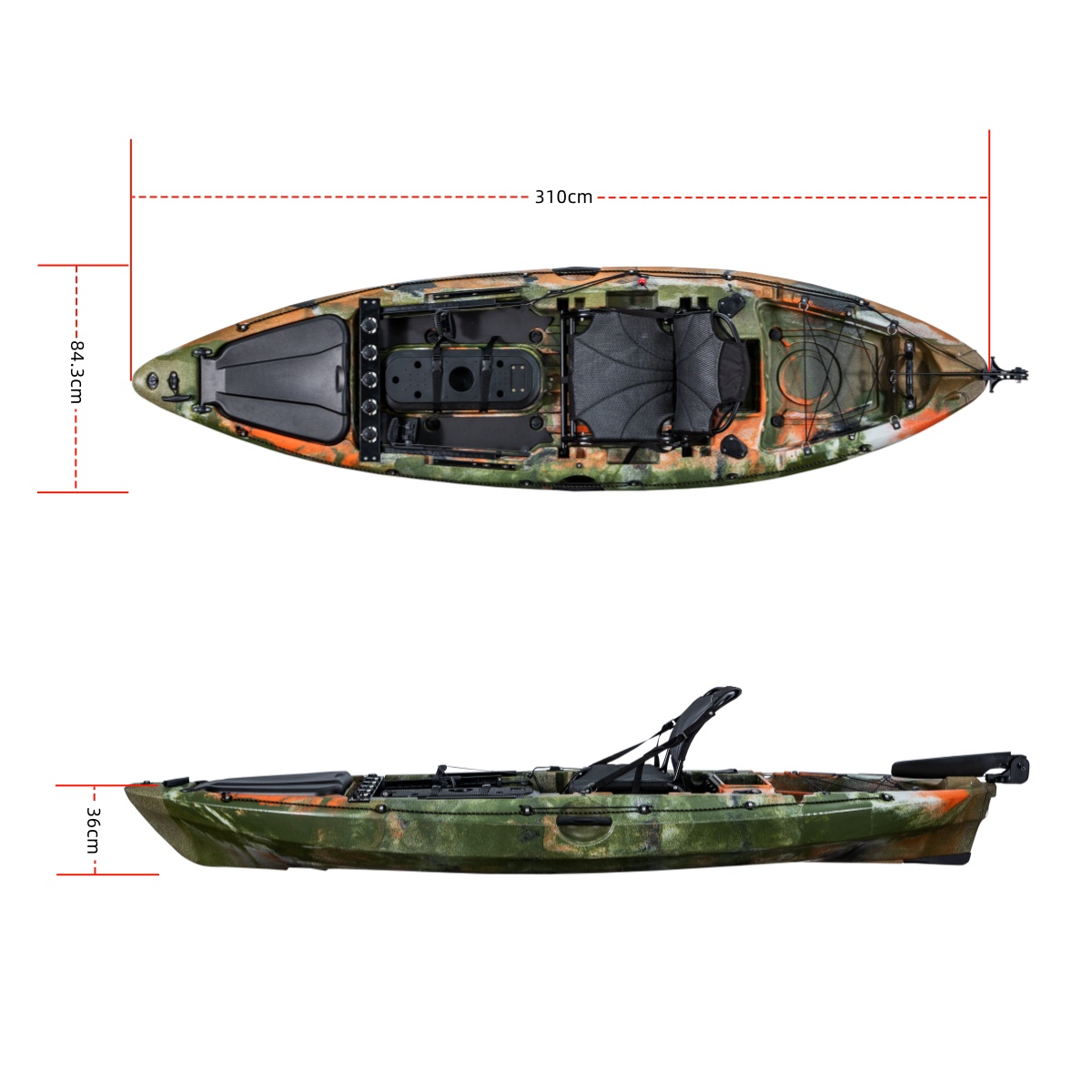 قارب كاياك بلاستيكي للصيد من ا - مراجعة Fishing Kayak Seat وسعره